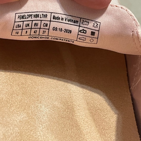 Vionic Penelope Pale Blush Nuback Loafer Sz 10 - Picture 5 of 5